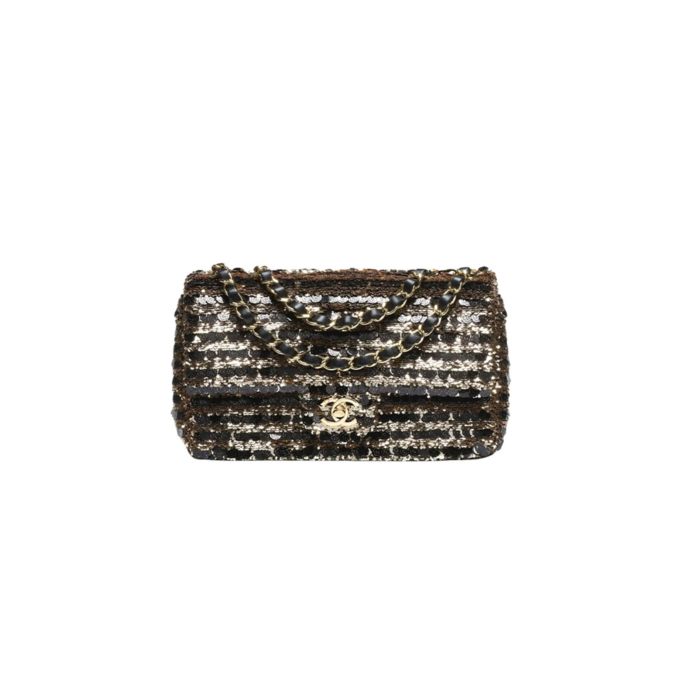 CHANEL MASTER MINI SEQUINED LEATHER FLAP BAG AS6171 (20*15*7cm)